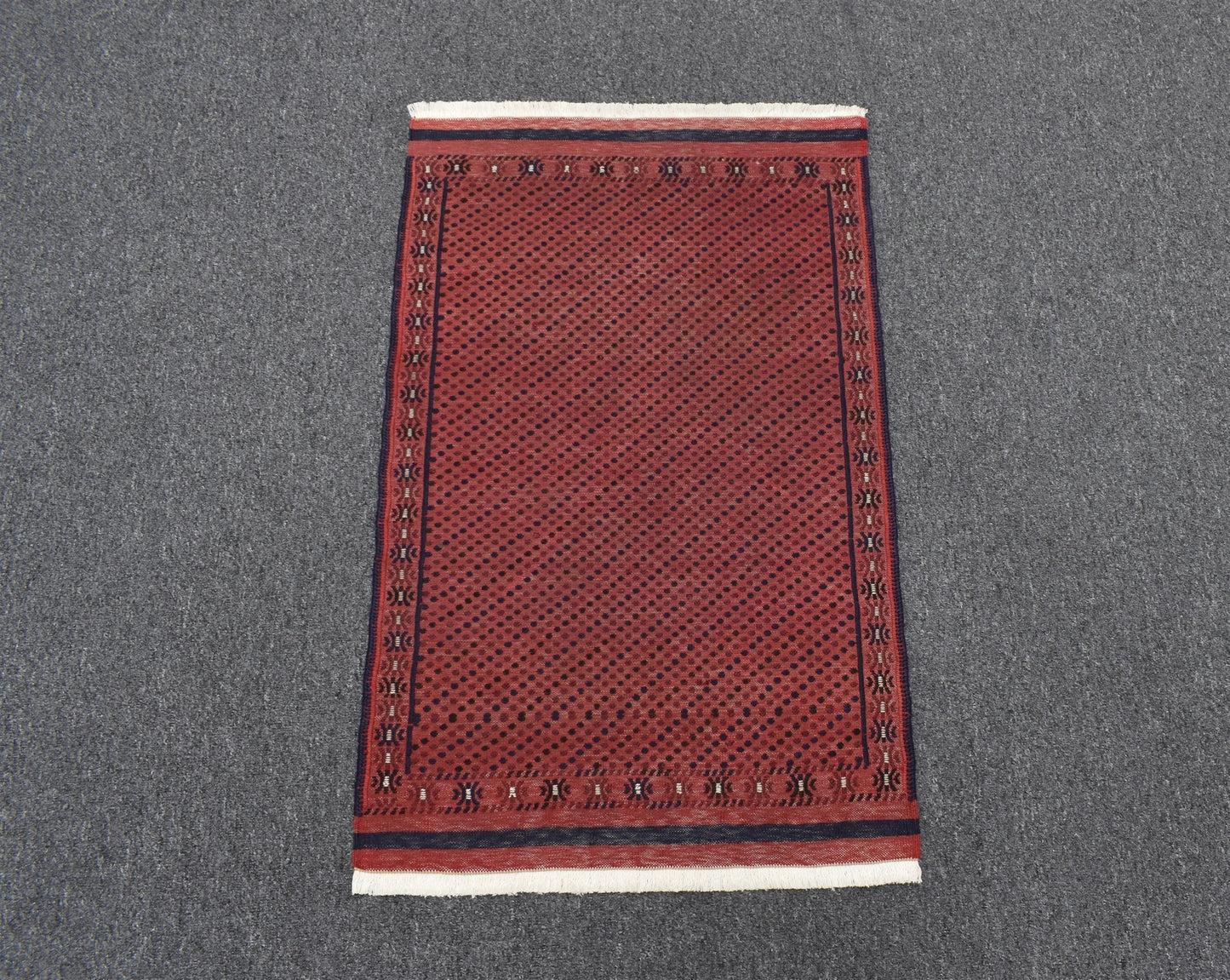 El Dokuma Kırmızı Başyapıt İnce İran Acem Yün Kilim 5342