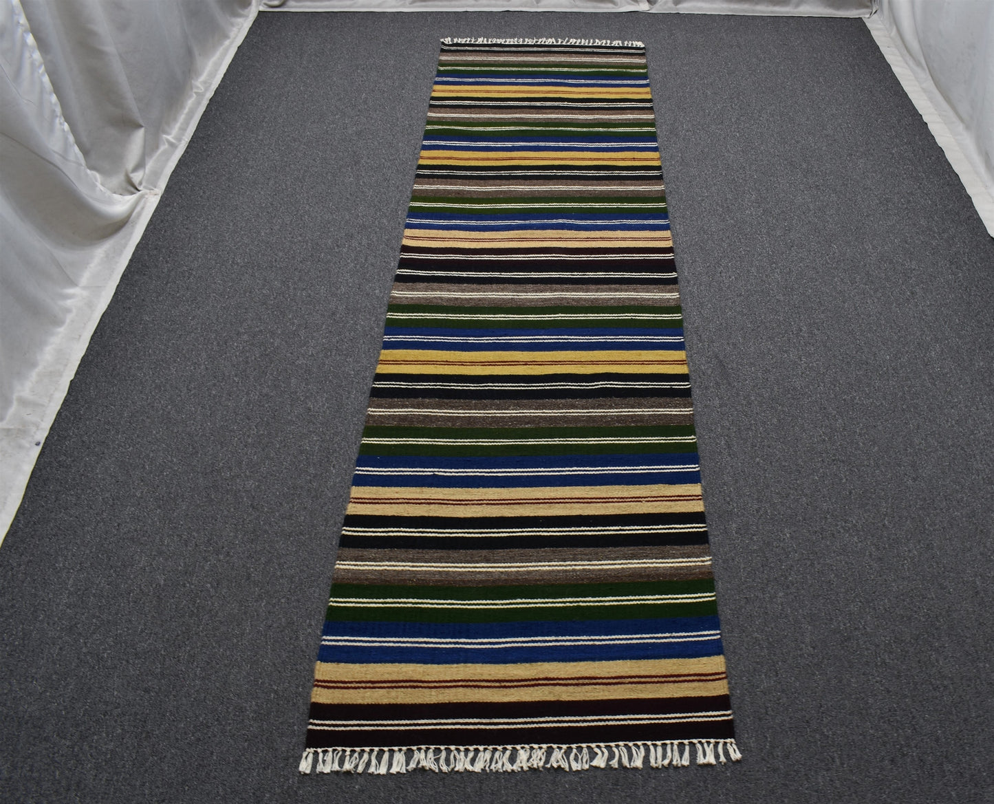 Yeni El Dokuması Rengarenk Hatay Yün Yolluk Kilim 5361