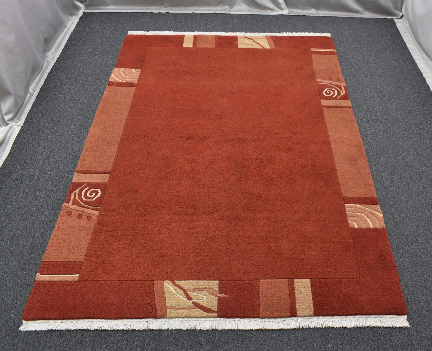 Yeni El Dokuma Tek Renk Üç Boyutlu Himalayalar Yün Halı 5380