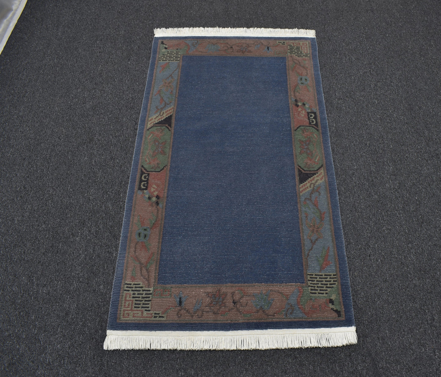 Vintage El Dokuma Tek Renk Eskitme Himalayalar Yün Halı 5385