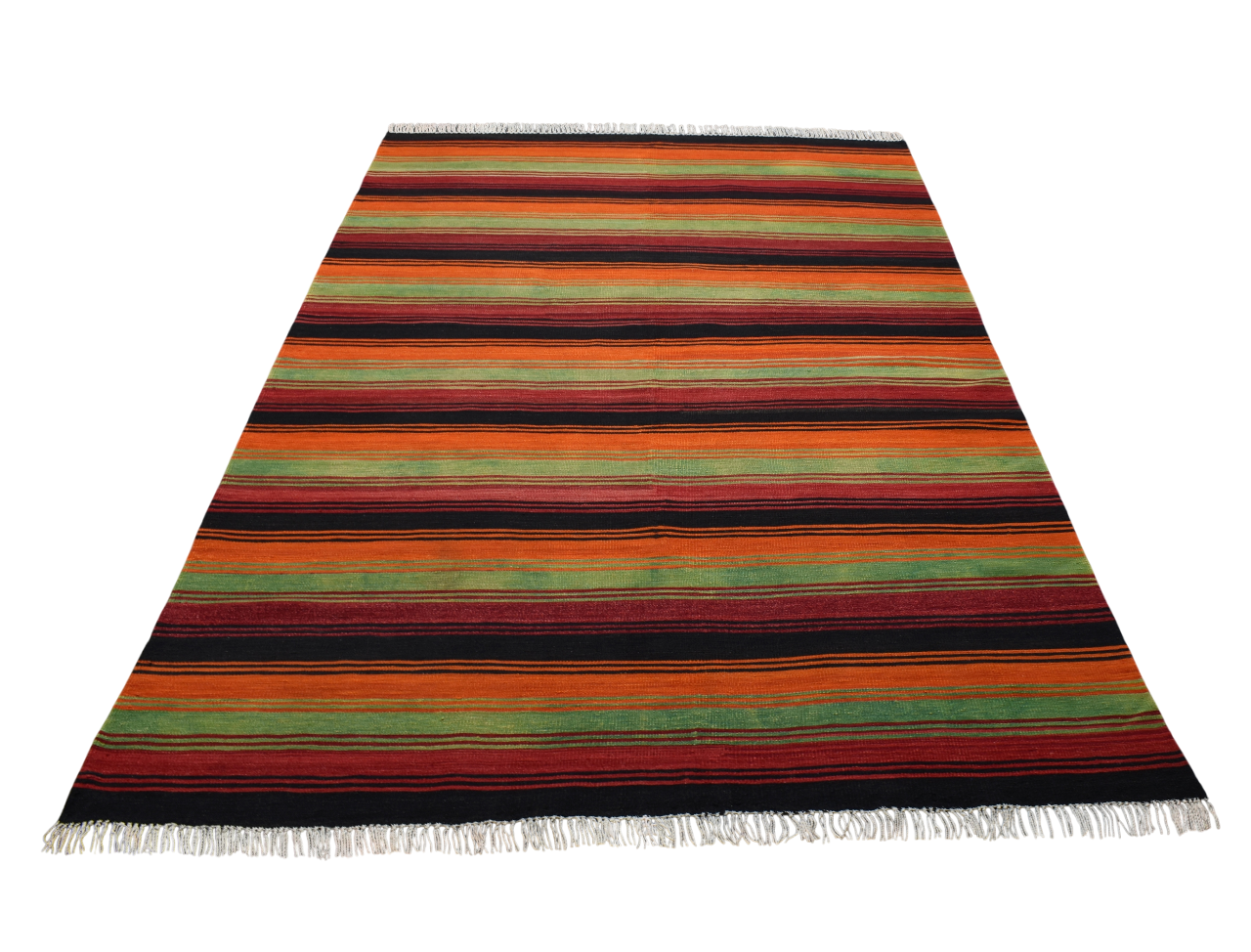 Yeni El Dokuma Otantik Dikişsiz Yekpare Gömürgen Yün Kilim 5398