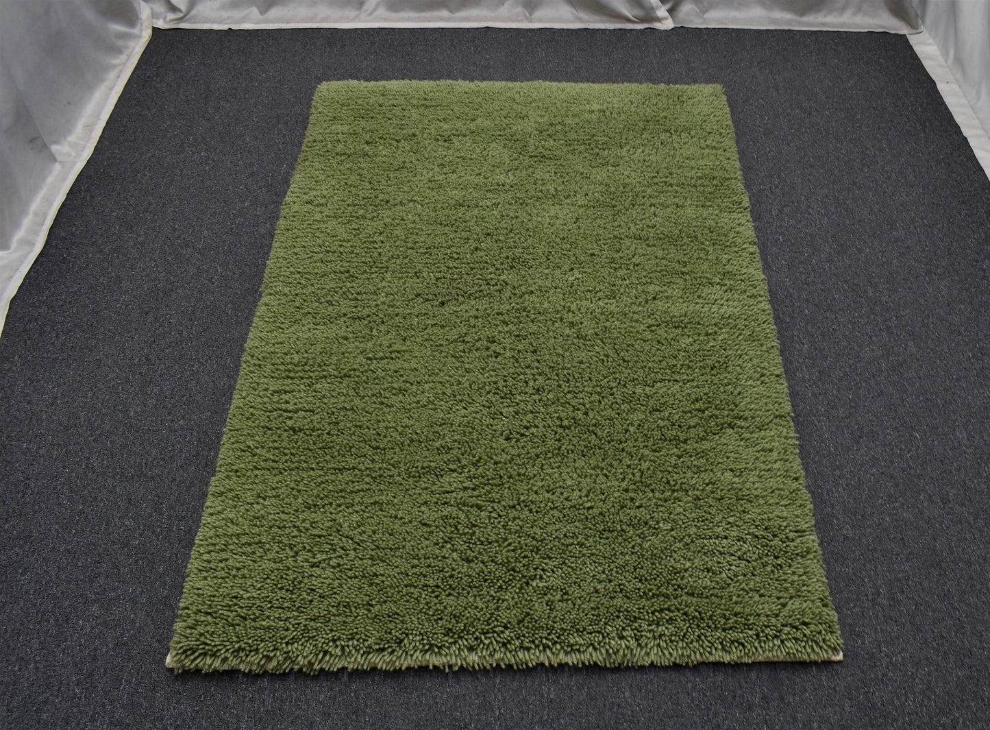Yeni Benzersiz Zarif Bağ Yeşili Shaggy Tülü Yün Halı 5419