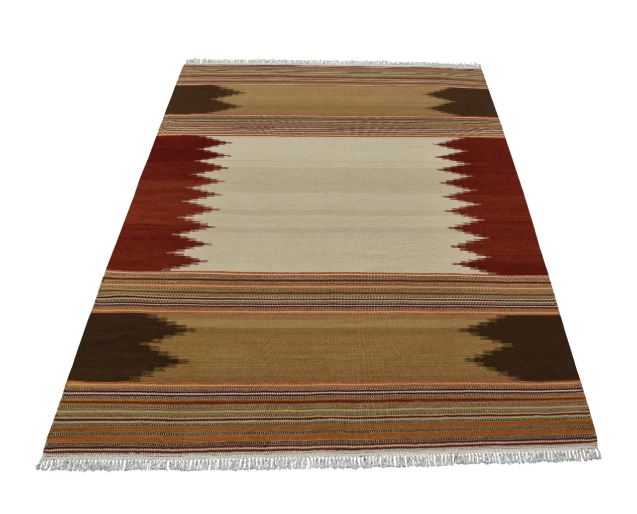 Yeni El Dokuma Özel Tasarım Modern Seçkin Yün Kilim 5438