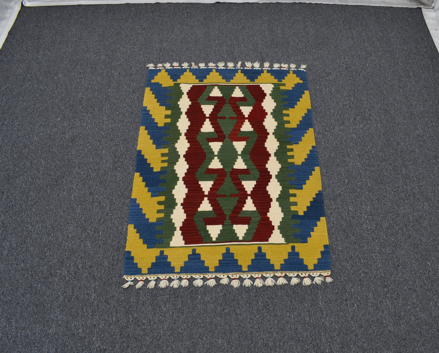 Yeni El Dokuma Eşsiz Güzellikte Pınarbaşı Kayseri Yün Kilim 5492