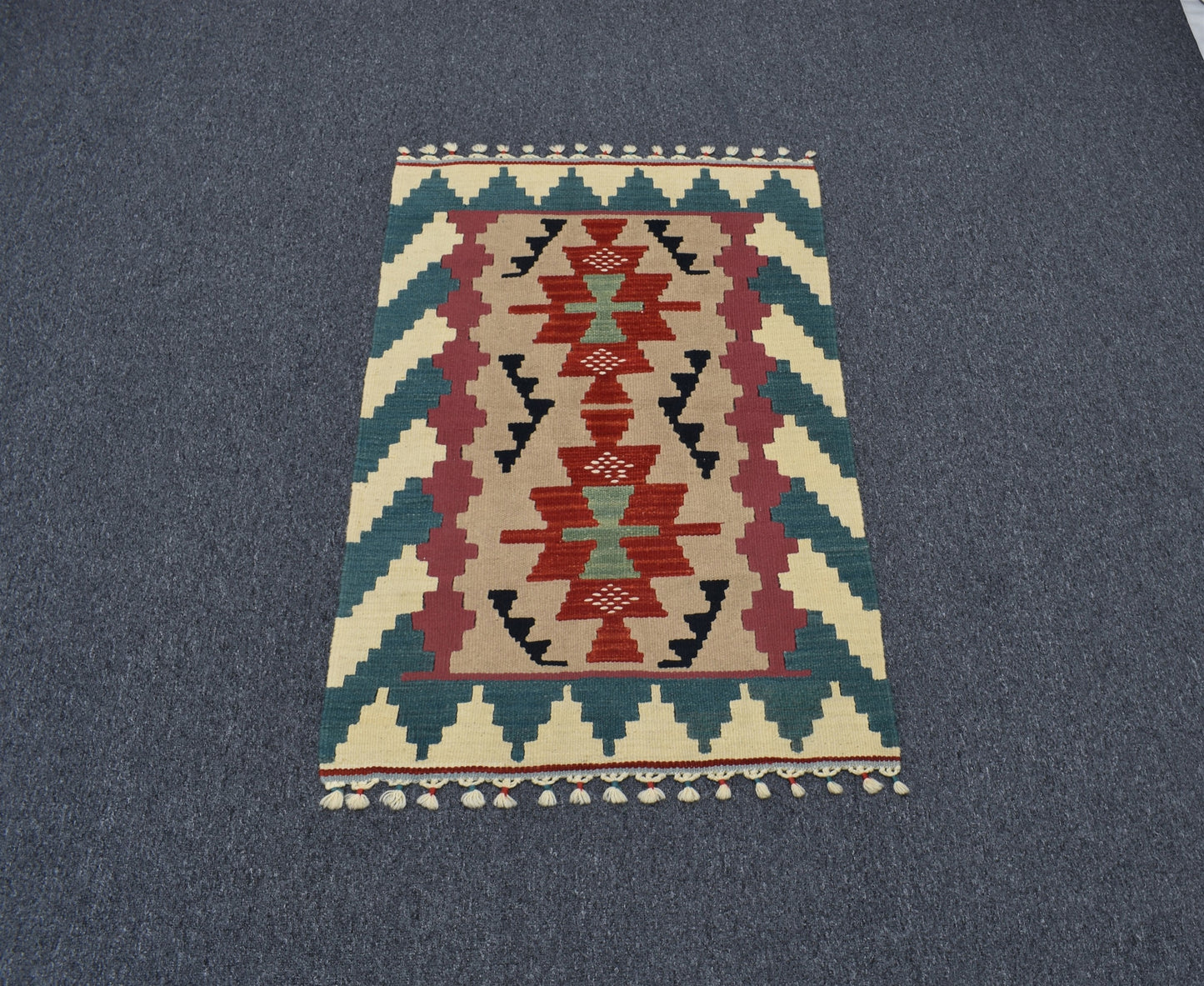 Yeni El Dokuma Şaheser Pınarbaşı Kayseri Yün Kilim 5496