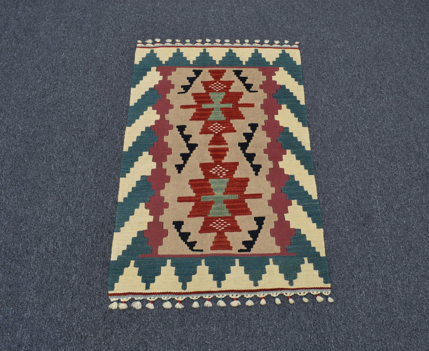 Yeni El Dokuma Şaheser Pınarbaşı Kayseri Yün Kilim 5496