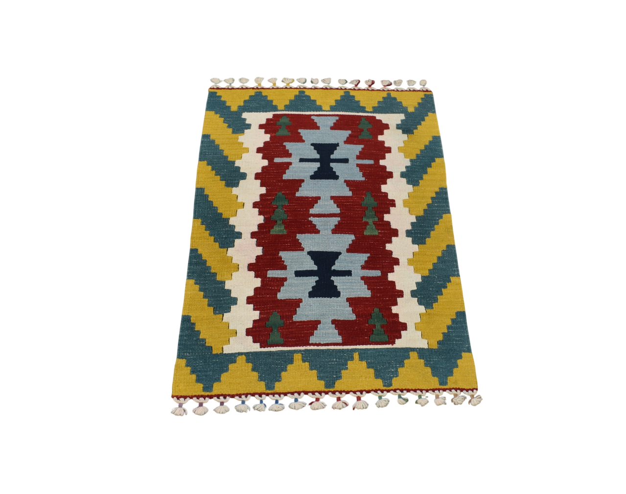 Yeni El Dokuma Benzersiz Pınarbaşı Kayseri Yün Kilim 5497