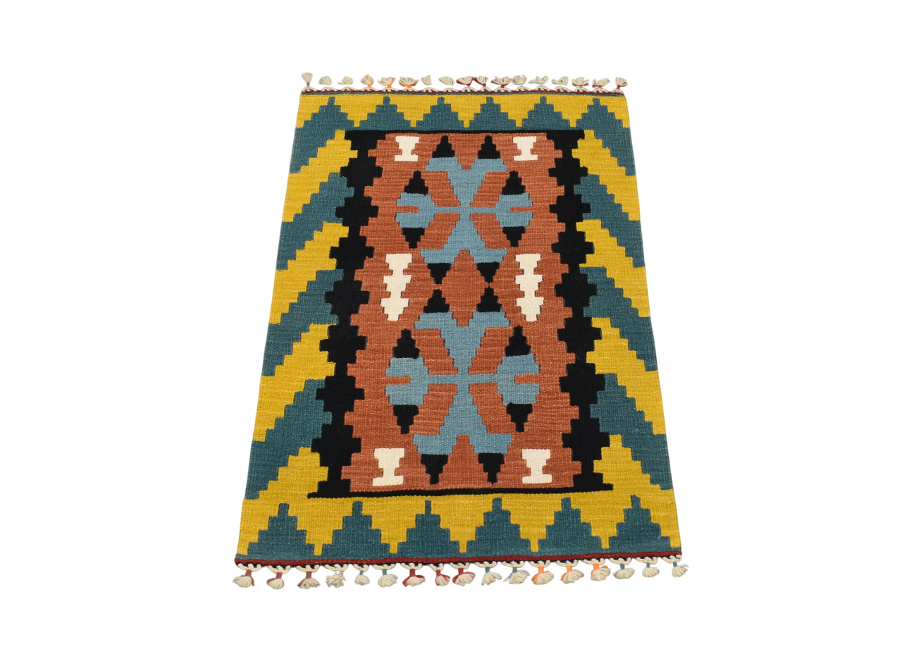 Yeni El Dokuma Benzersiz Eşsiz Pınarbaşı Kayseri Yün Kilim 5501