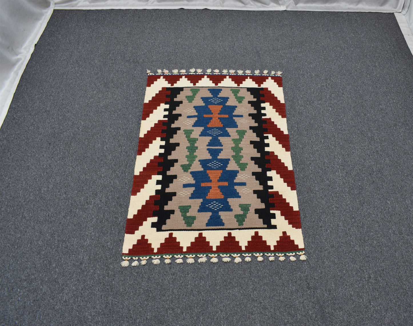Yeni El Dokuma Benzersiz Kayseri Pınarbaşı Yün Kilim 5505
