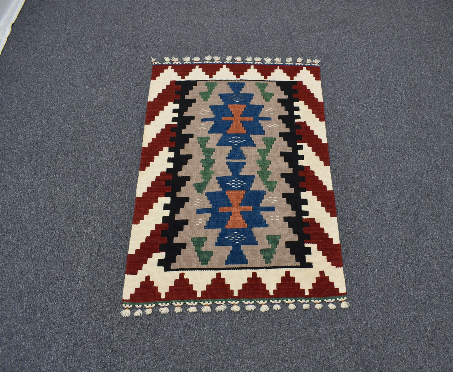 Yeni El Dokuma Benzersiz Kayseri Pınarbaşı Yün Kilim 5505