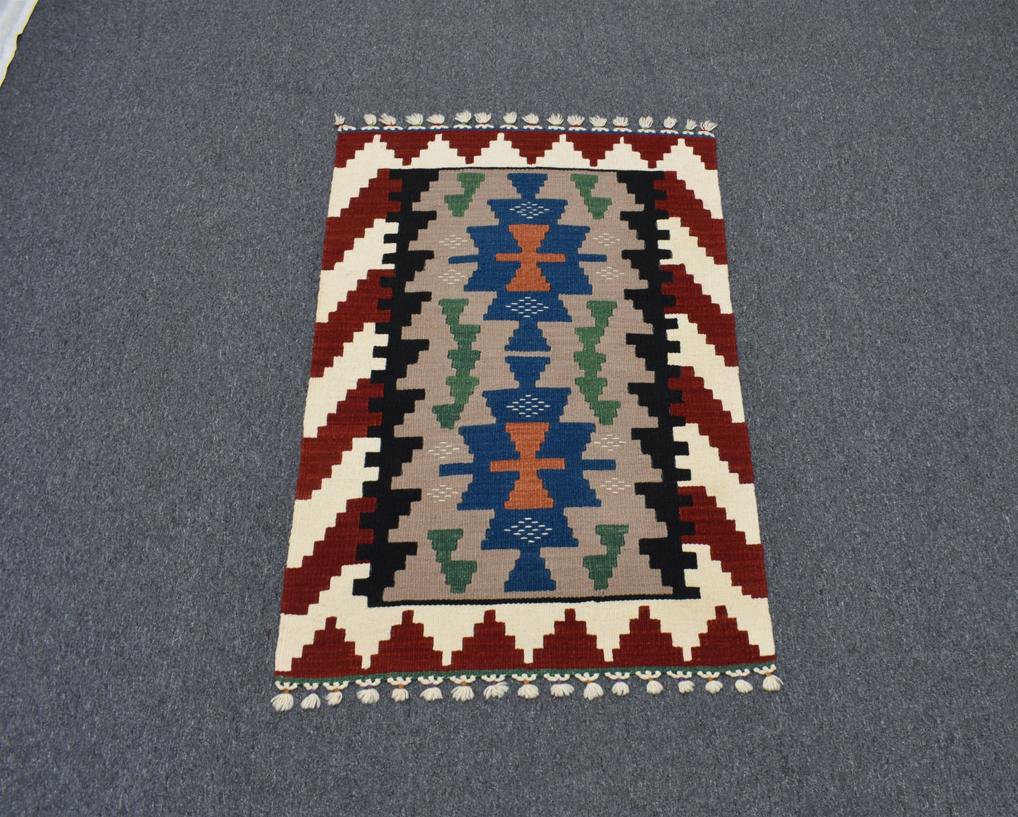 Yeni El Dokuma Benzersiz Kayseri Pınarbaşı Yün Kilim 5505