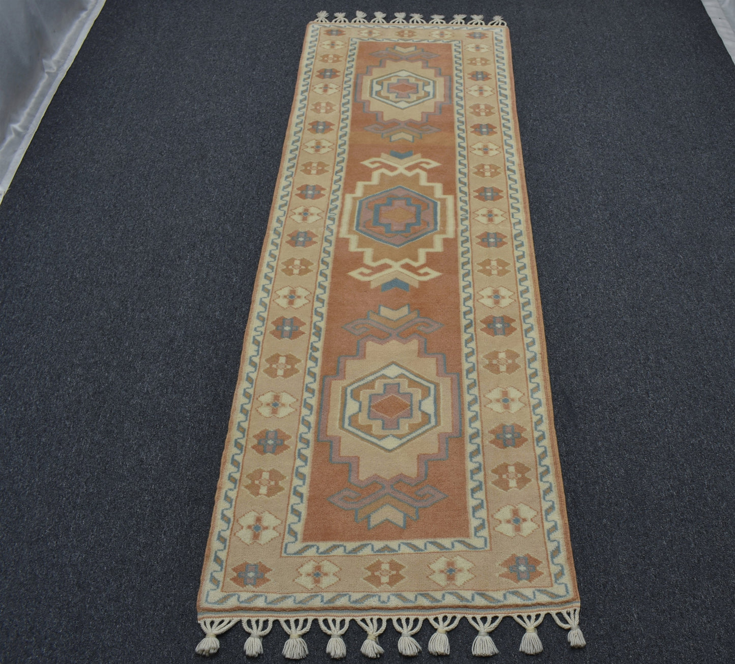 Vintage El Dokuma Eskitme Modern Benzersiz Milas Yolluk Yün Halı 5538