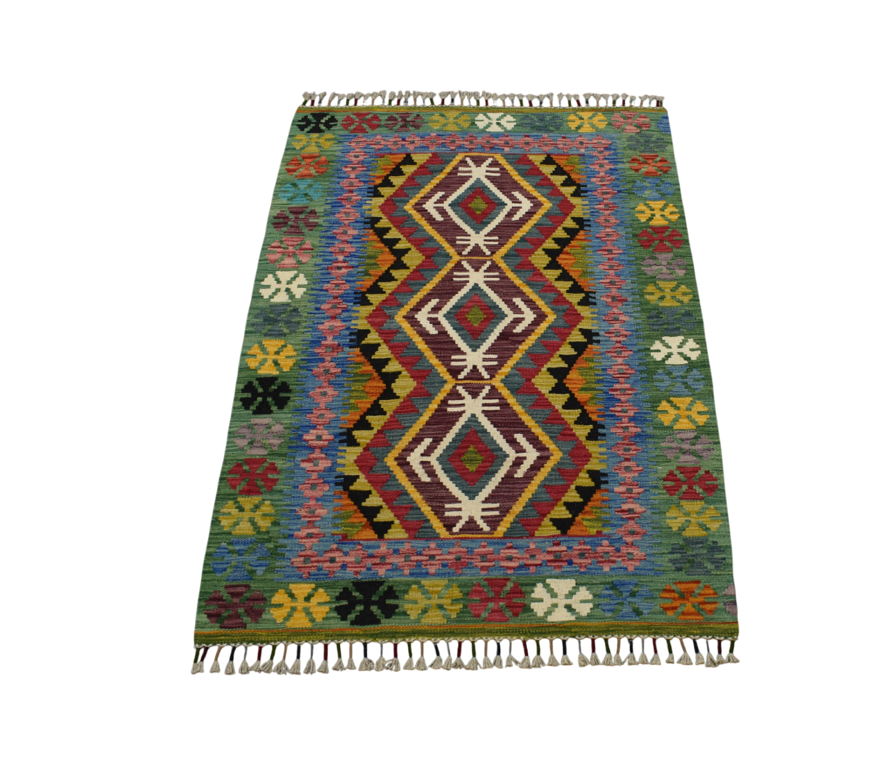 Yeni El Dokuma Görkemli Cerit Yörükleri Meşhed İran Yün Kilim 5554