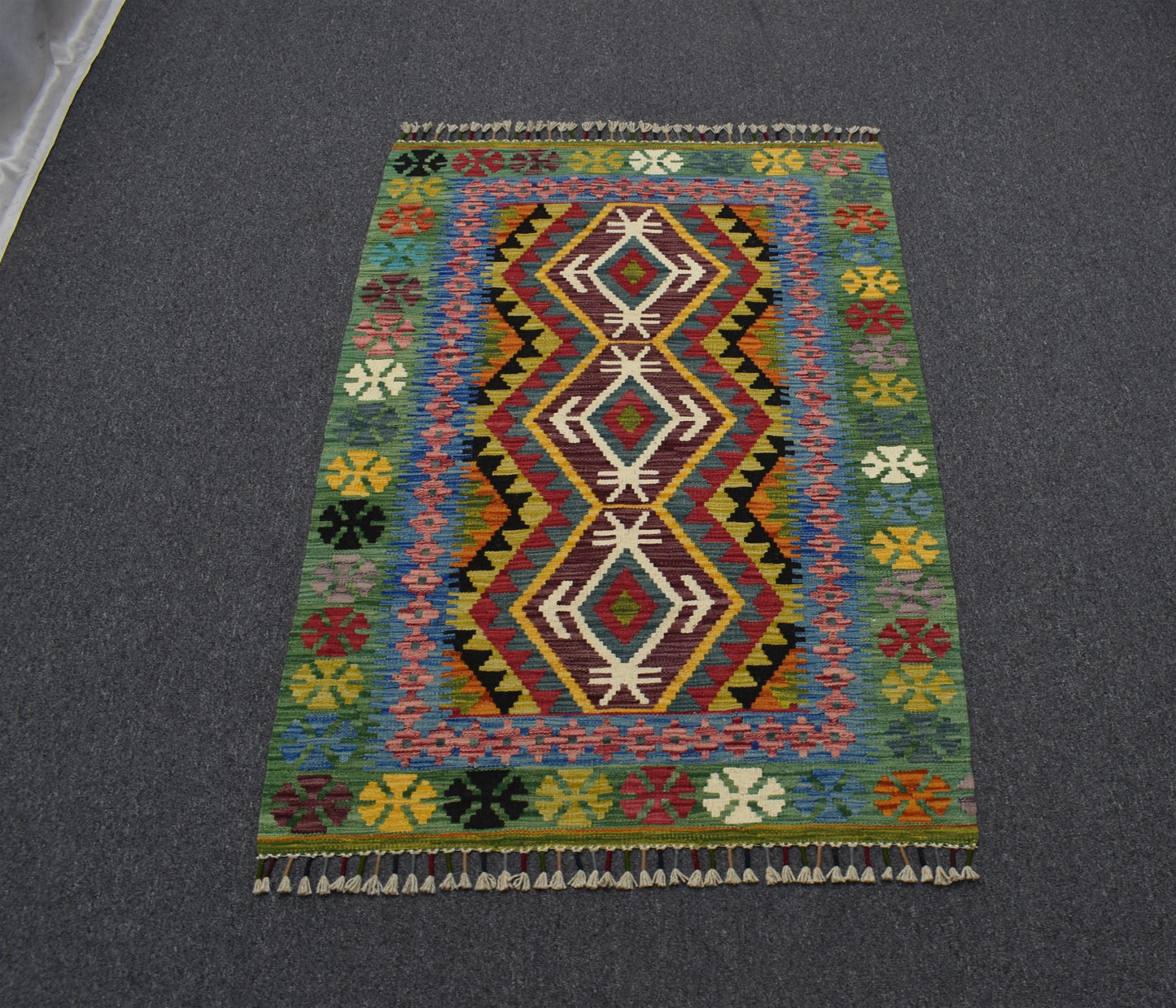 Yeni El Dokuma Görkemli Cerit Yörükleri Meşhed İran Yün Kilim 5554