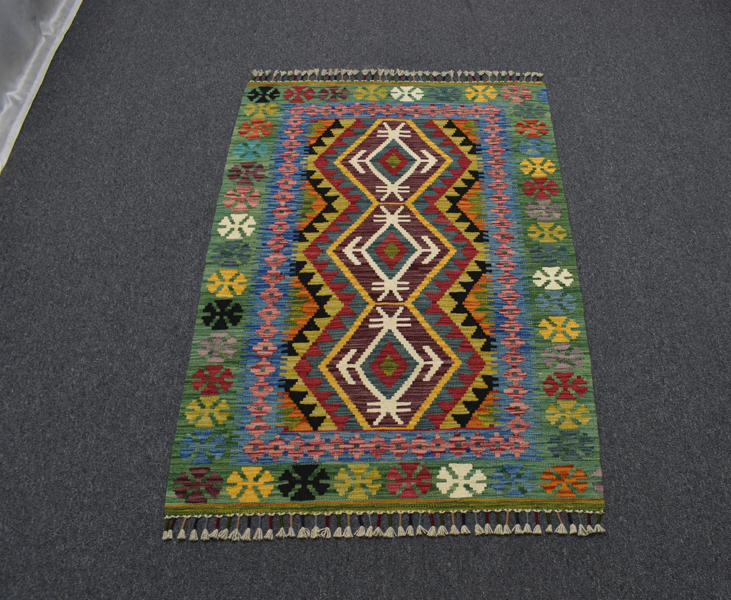 Yeni El Dokuma Görkemli Cerit Yörükleri Meşhed İran Yün Kilim 5554