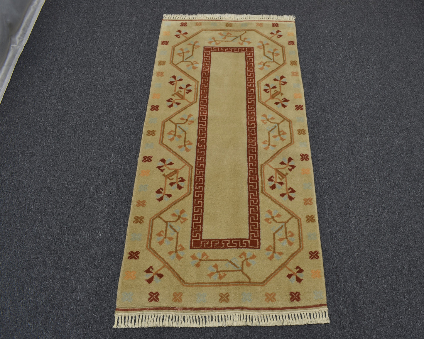 Yeni El Dokuma Modern Çiçekli Milas Muğla Yün Halı 5558