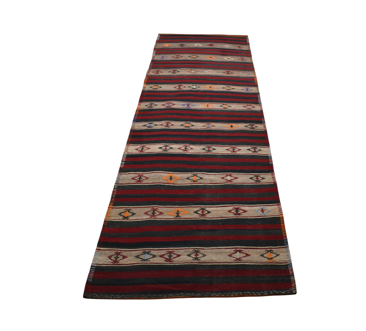 El Dokuması Başyapıt Yekpare Malatya Yolluk Yün Kilim 5607