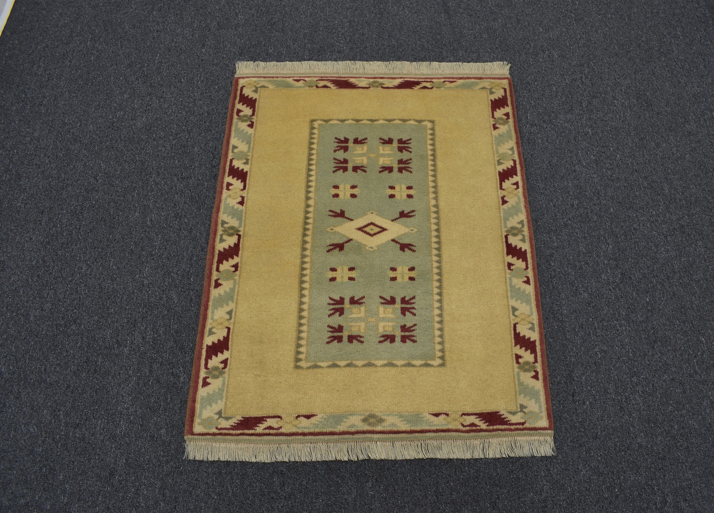 Yeni El Dokuma Modern Zarif Milas Yün Halı 5678