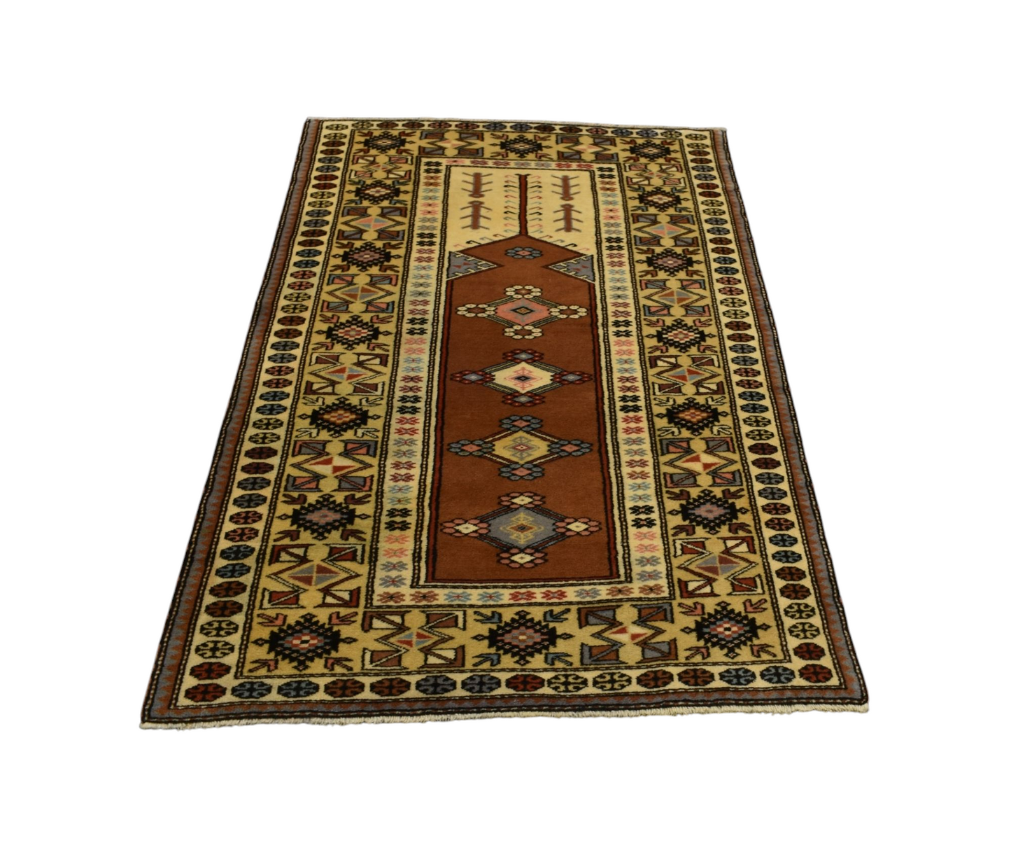 El Dokuma Otantik Kirman Bozalan Milas Muğla Yün Halı 5712
