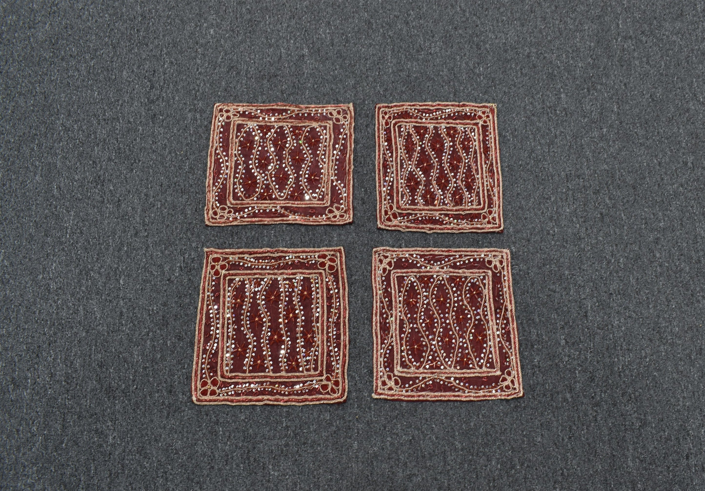 Yeni Otantik El İşi İnce Kum Boncuklu Masa Sehpa Fiskos Örtüsü 5758