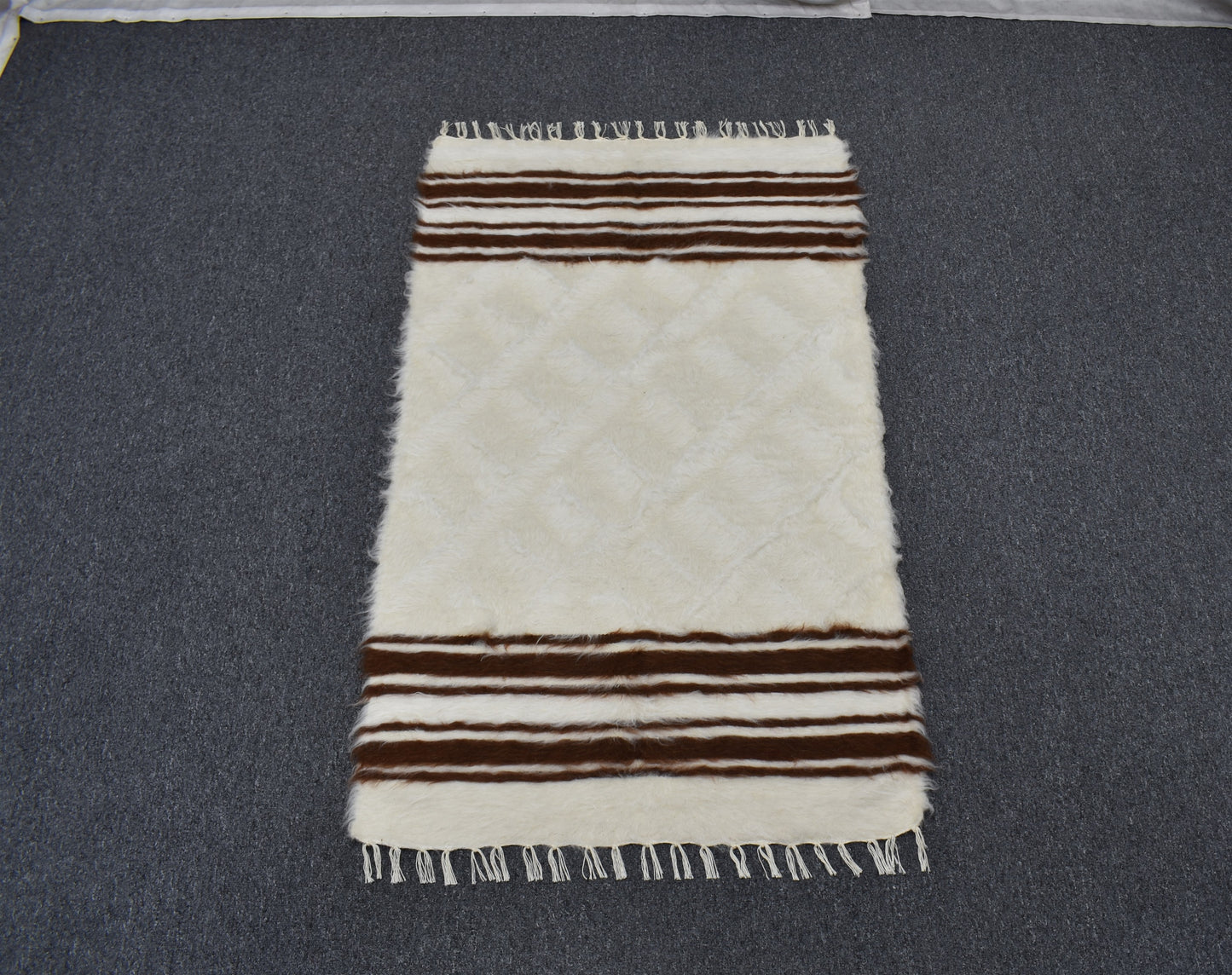 Yeni El Dokuma Tiftik Yün Siirt Battaniyesi Kilim 5770
