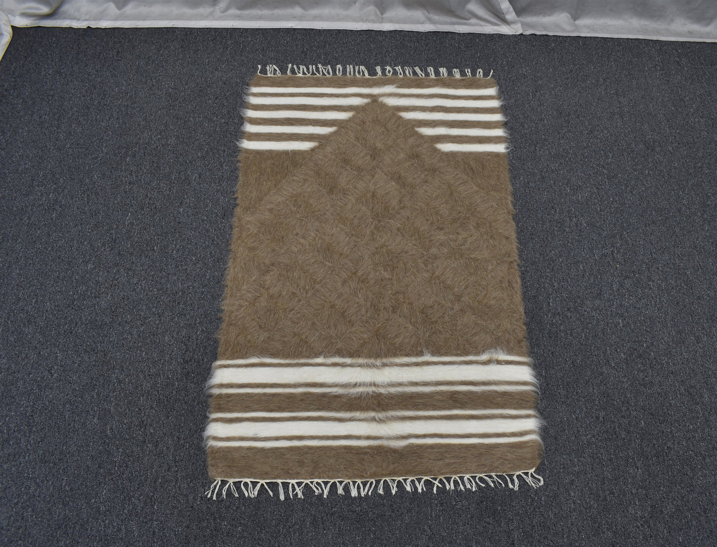 Yeni El Dokuma Namazlık Seccade Tiftik Yün Siirt Battaniyesi Kilim 5786