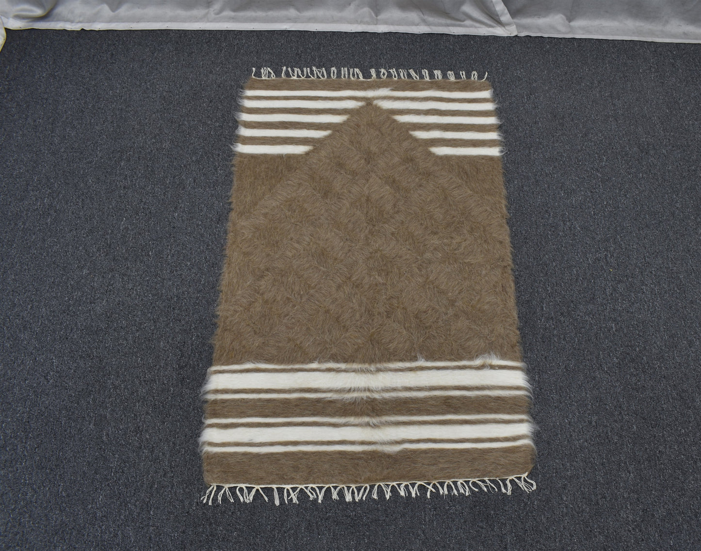 Yeni El Dokuma Namazlık Seccade Tiftik Yün Siirt Battaniyesi Kilim 5786
