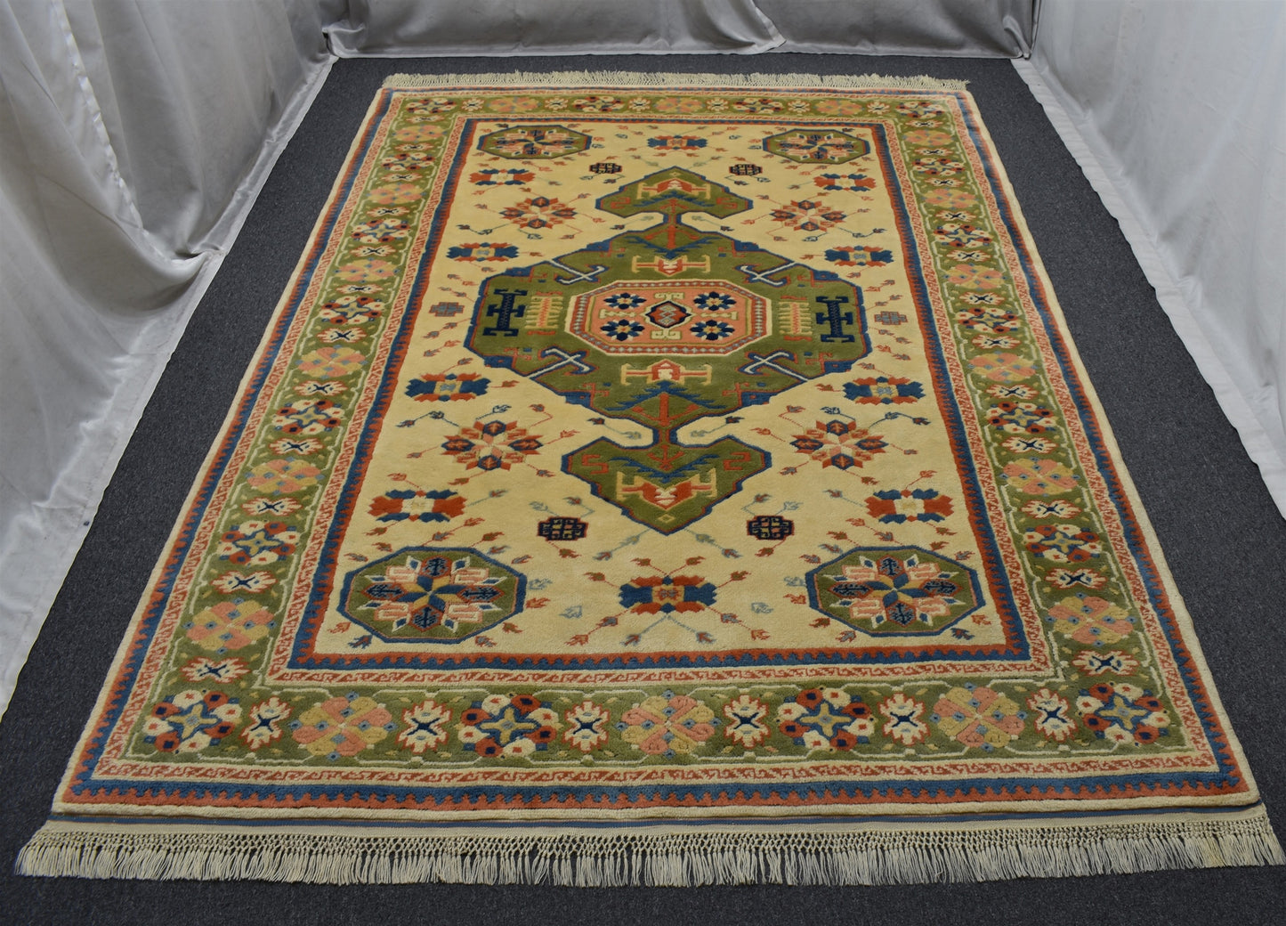 Yeni El Dokuma 6m2 Otantik Kirman Oygulu Balıkesir Antik Yörük Yün Halı 5816