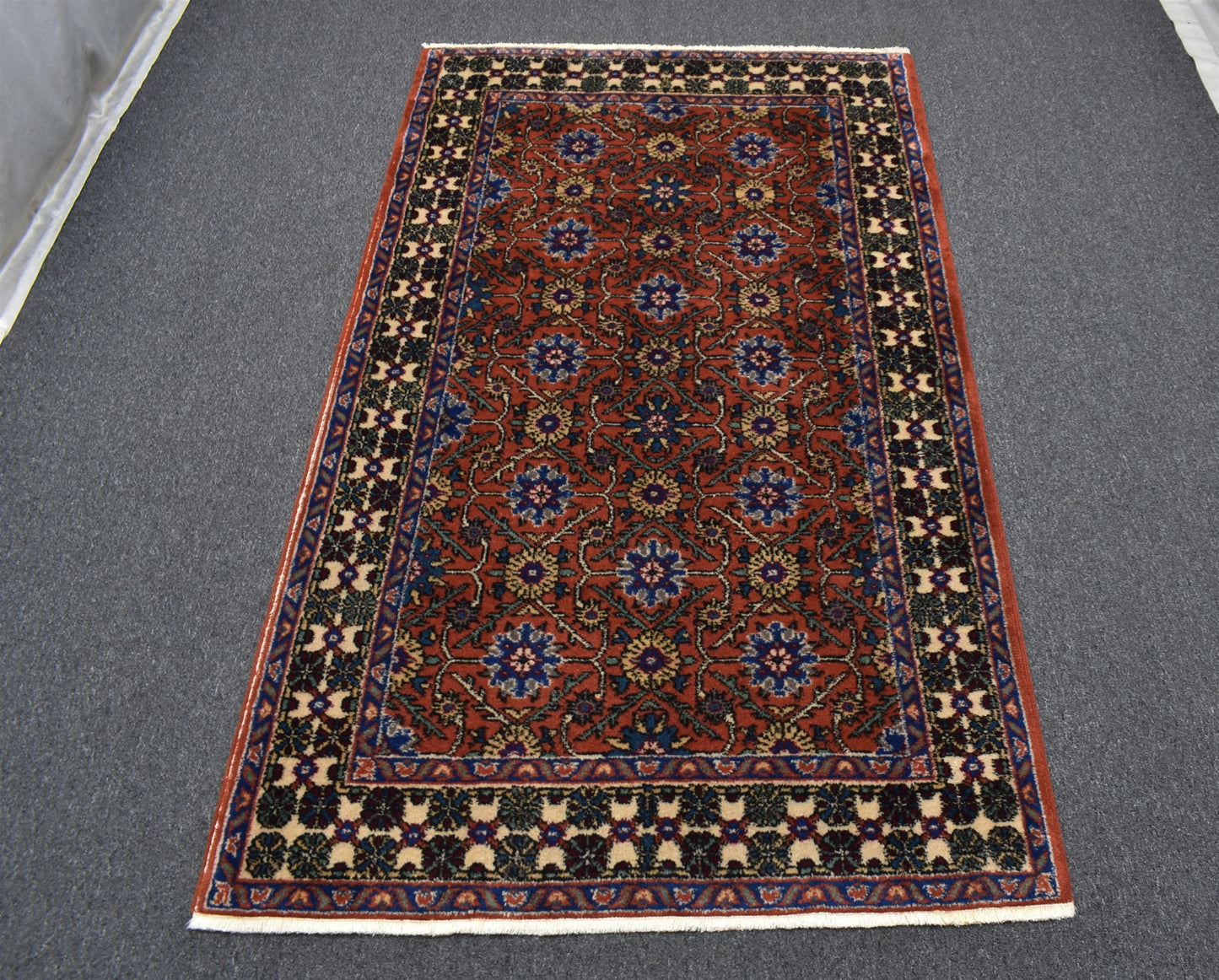 Vintage El Dokuma Benzersiz Nadir İzmir Foça Yün Halı 5817