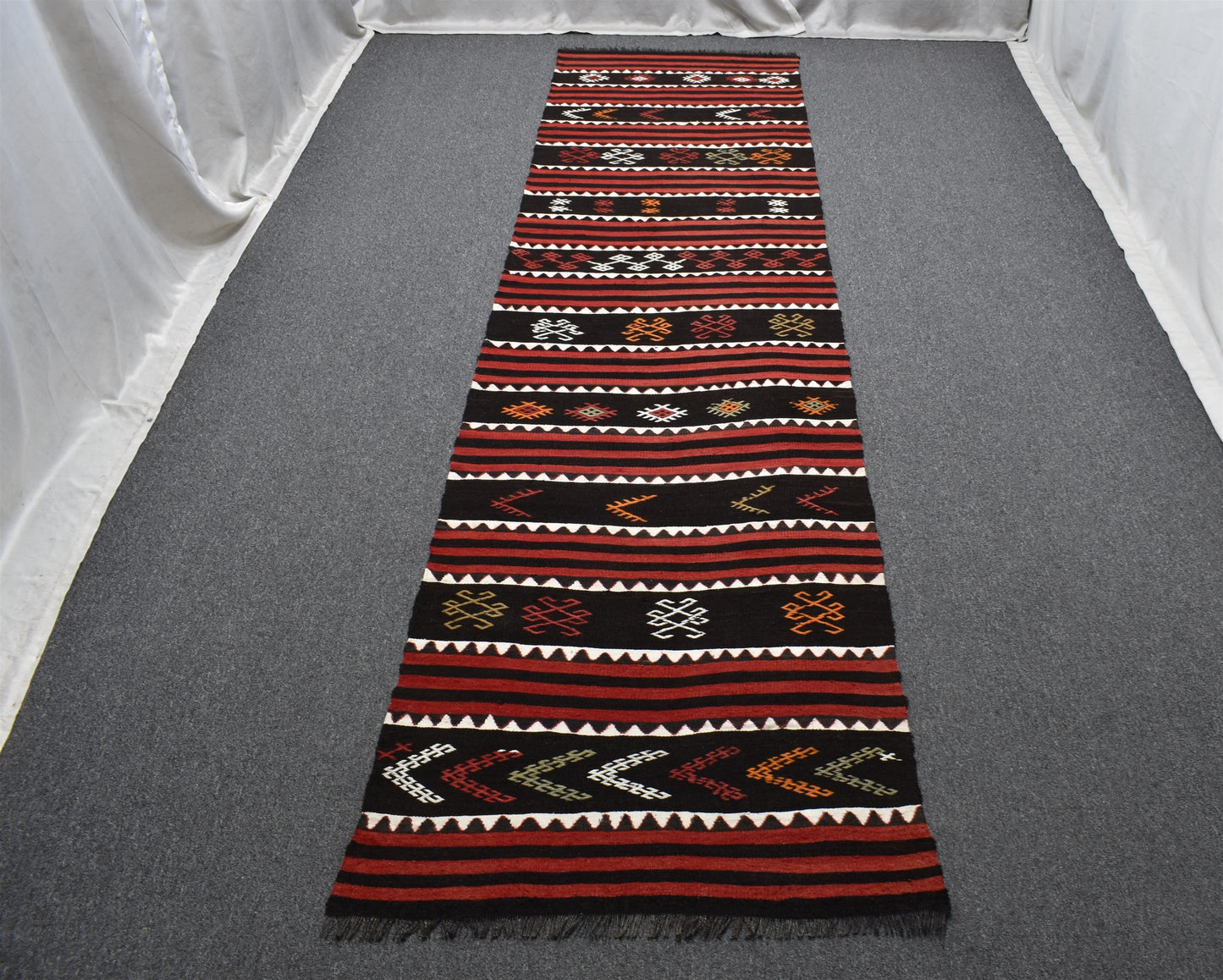 El Dokuması Şaheser Yekpare Malatya Yolluk Yün Kilim 5837