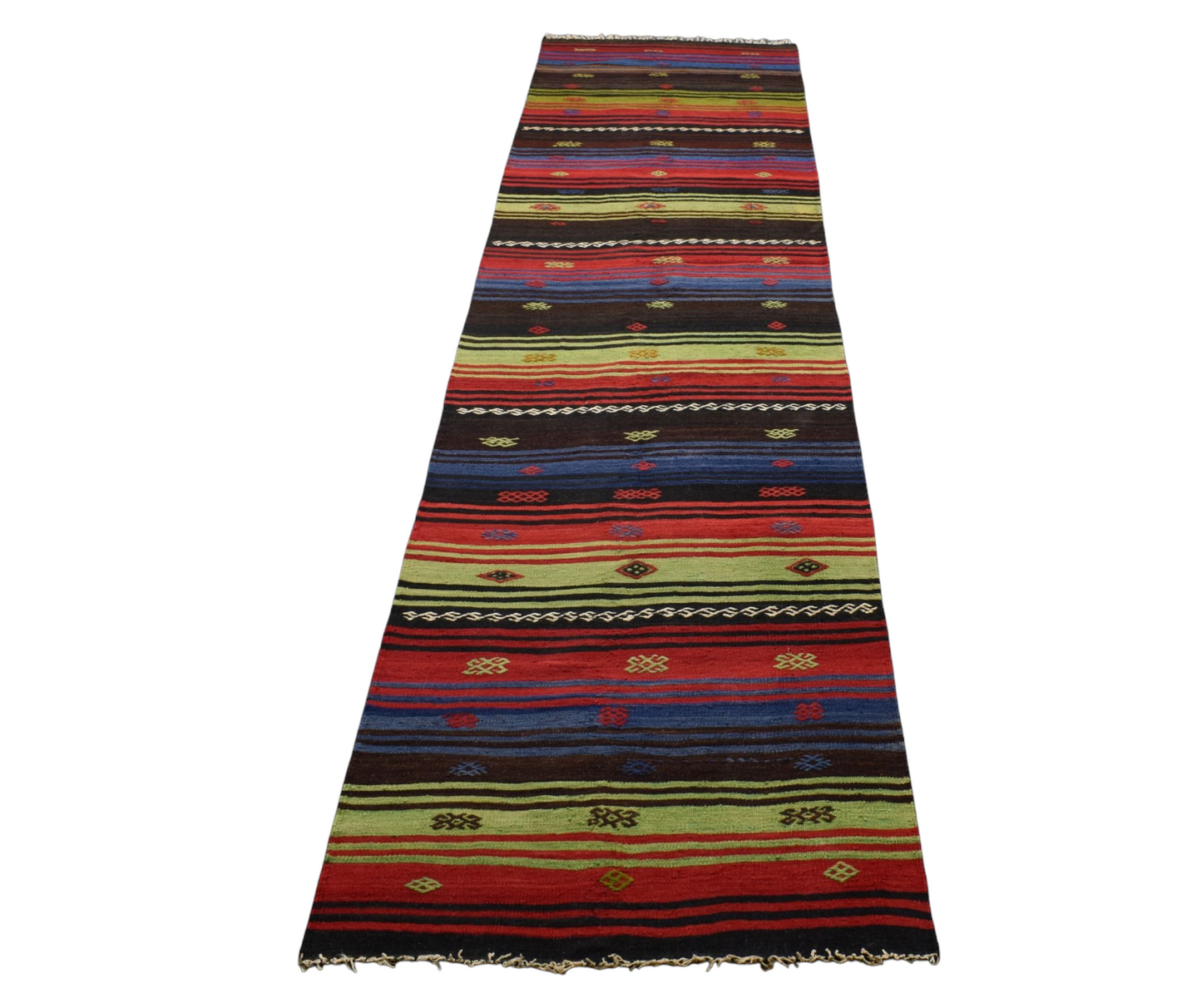 El Dokuma Benzersiz Görkemli Nadir Sivas Yolluk Yün Kilim 5859