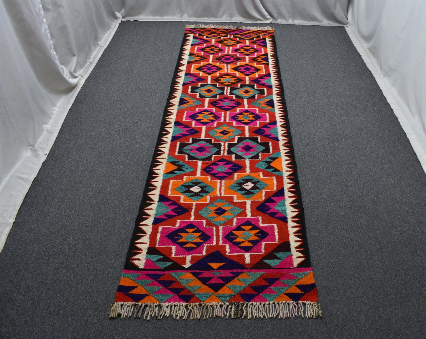 Yeni El Dokuma Başyapıt Otantik Herki Yolluk Yün Kilim 5862