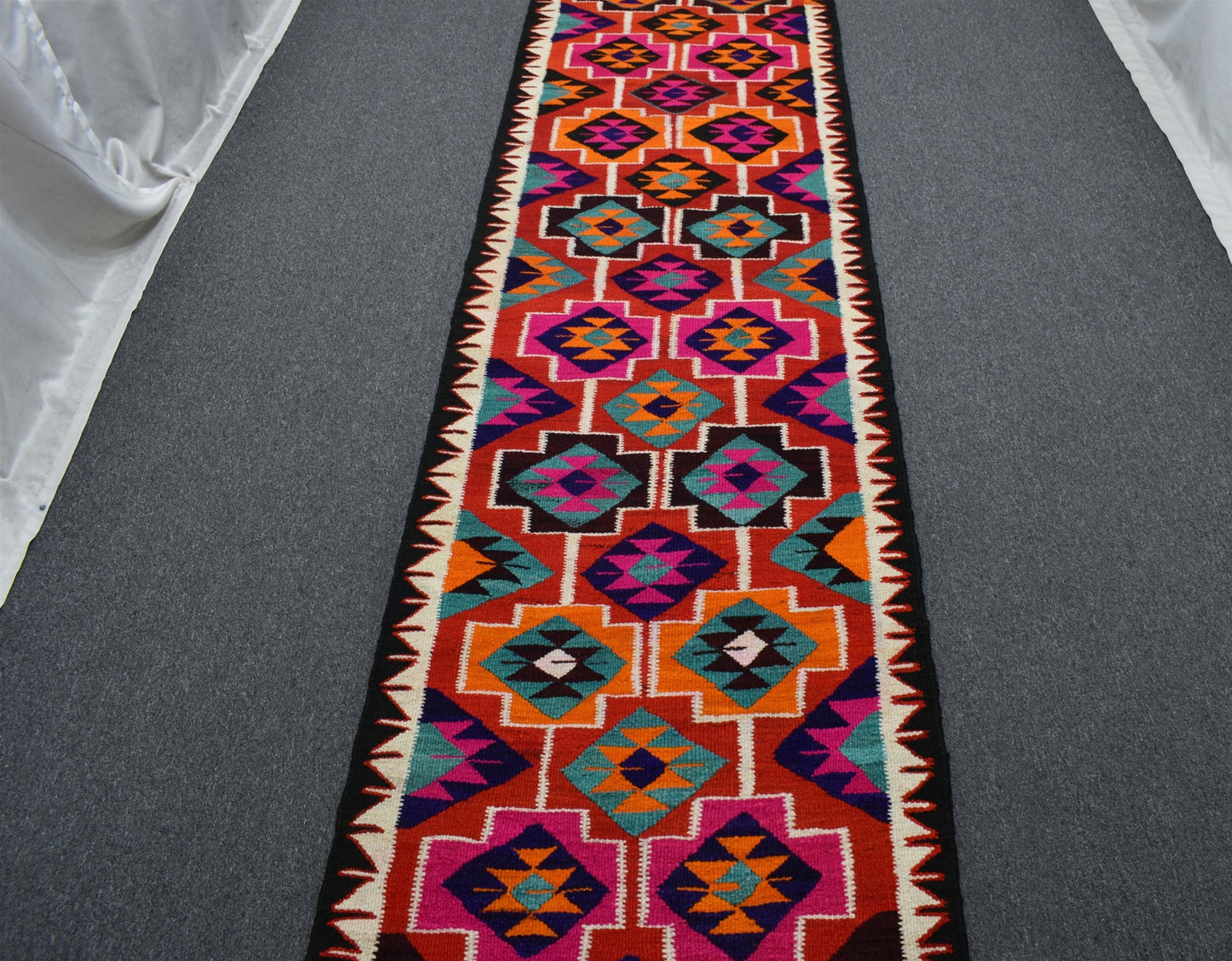 Yeni El Dokuma Başyapıt Otantik Herki Yolluk Yün Kilim 5862