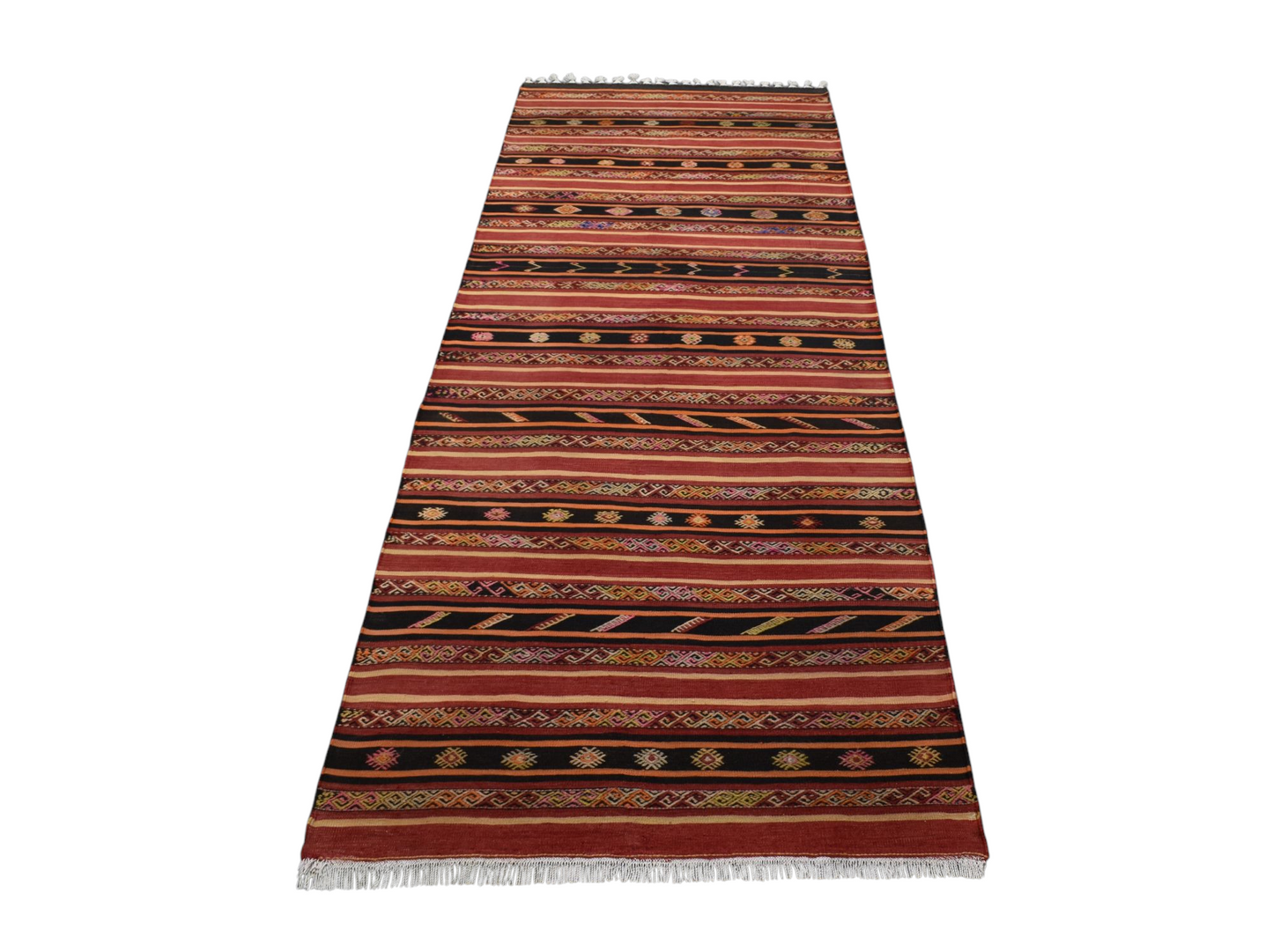 El Dokuması Başyapıt Yekpare Malatya Yolluk Yün Kilim 5869