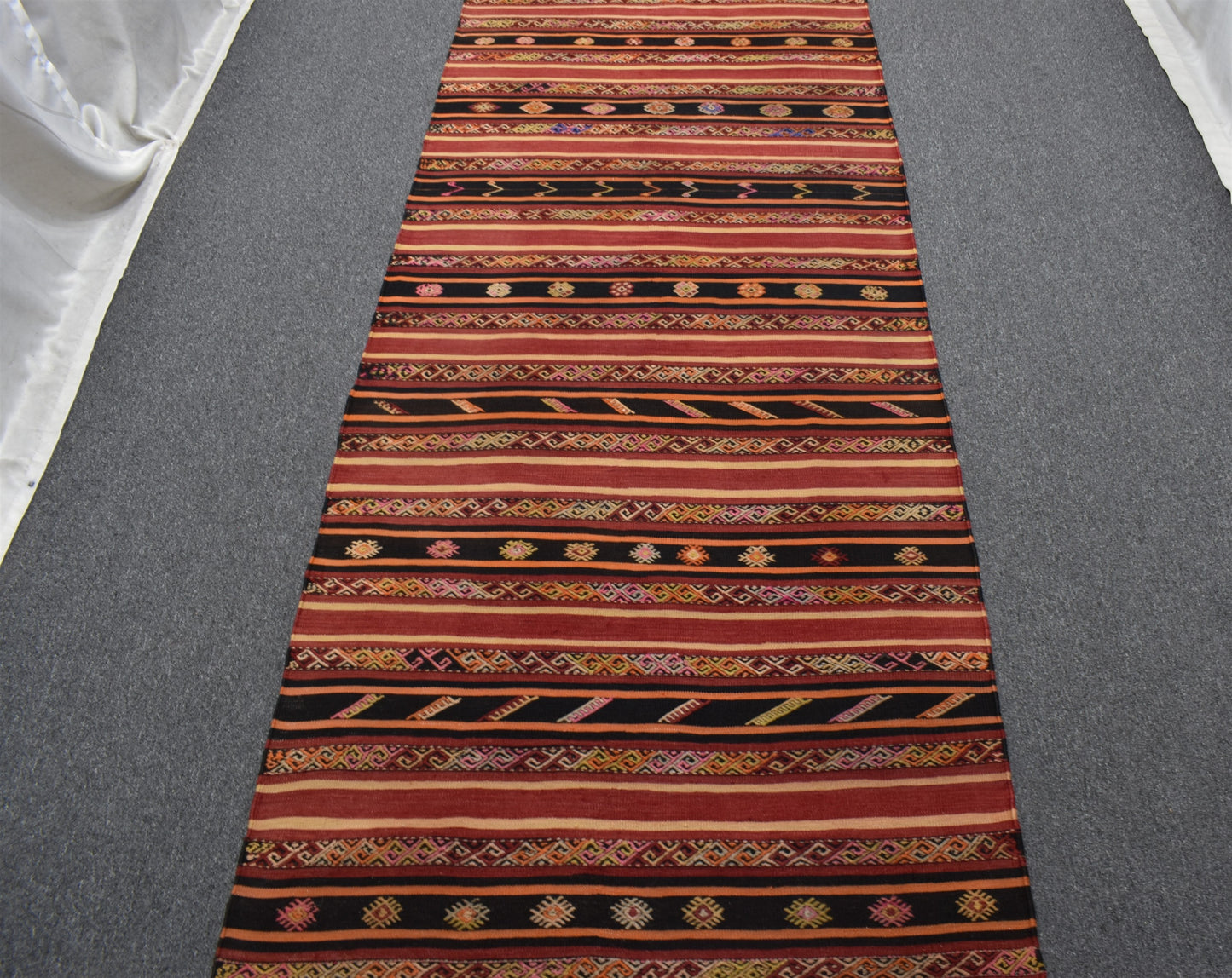 El Dokuması Başyapıt Yekpare Malatya Yolluk Yün Kilim 5869