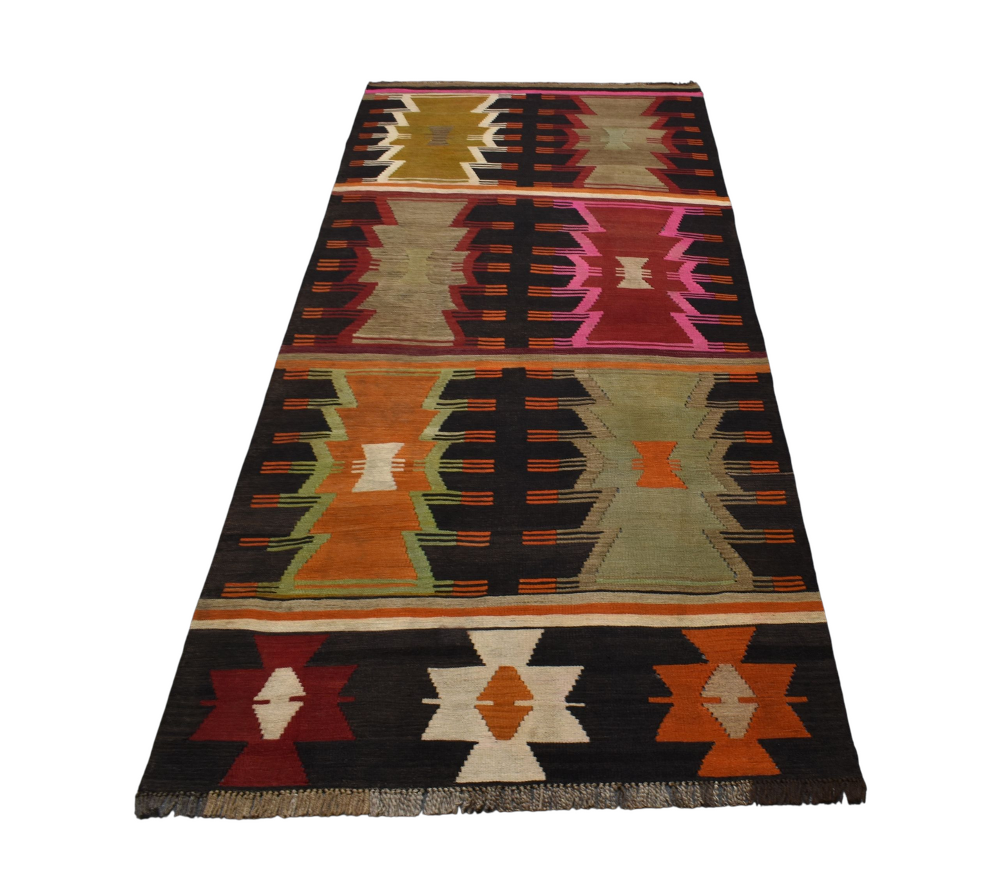 El Dokuma Olağanüstü Seçkin Cerit Yörükleri Meşhed İran Yün Kilim 5894
