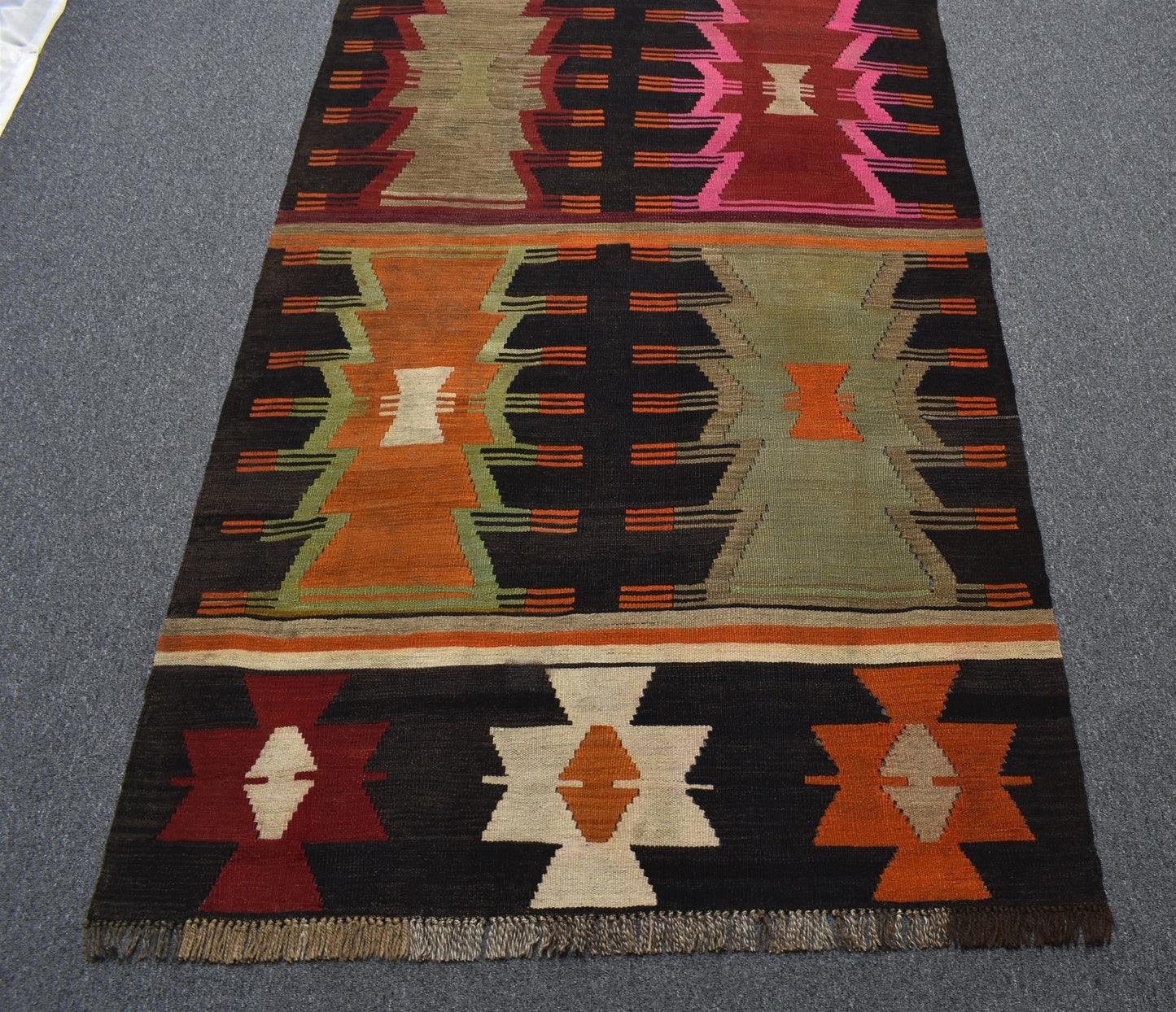 El Dokuma Olağanüstü Seçkin Cerit Yörükleri Meşhed İran Yün Kilim 5894