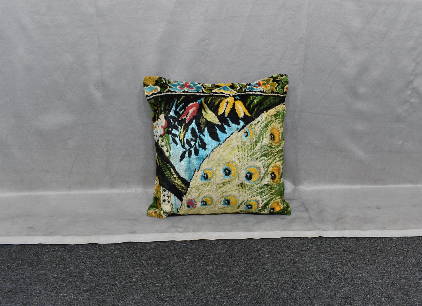 Yeni Kadife Dokuma Dekoratif Kilim Kırlent Yastık Kılıfı 6013