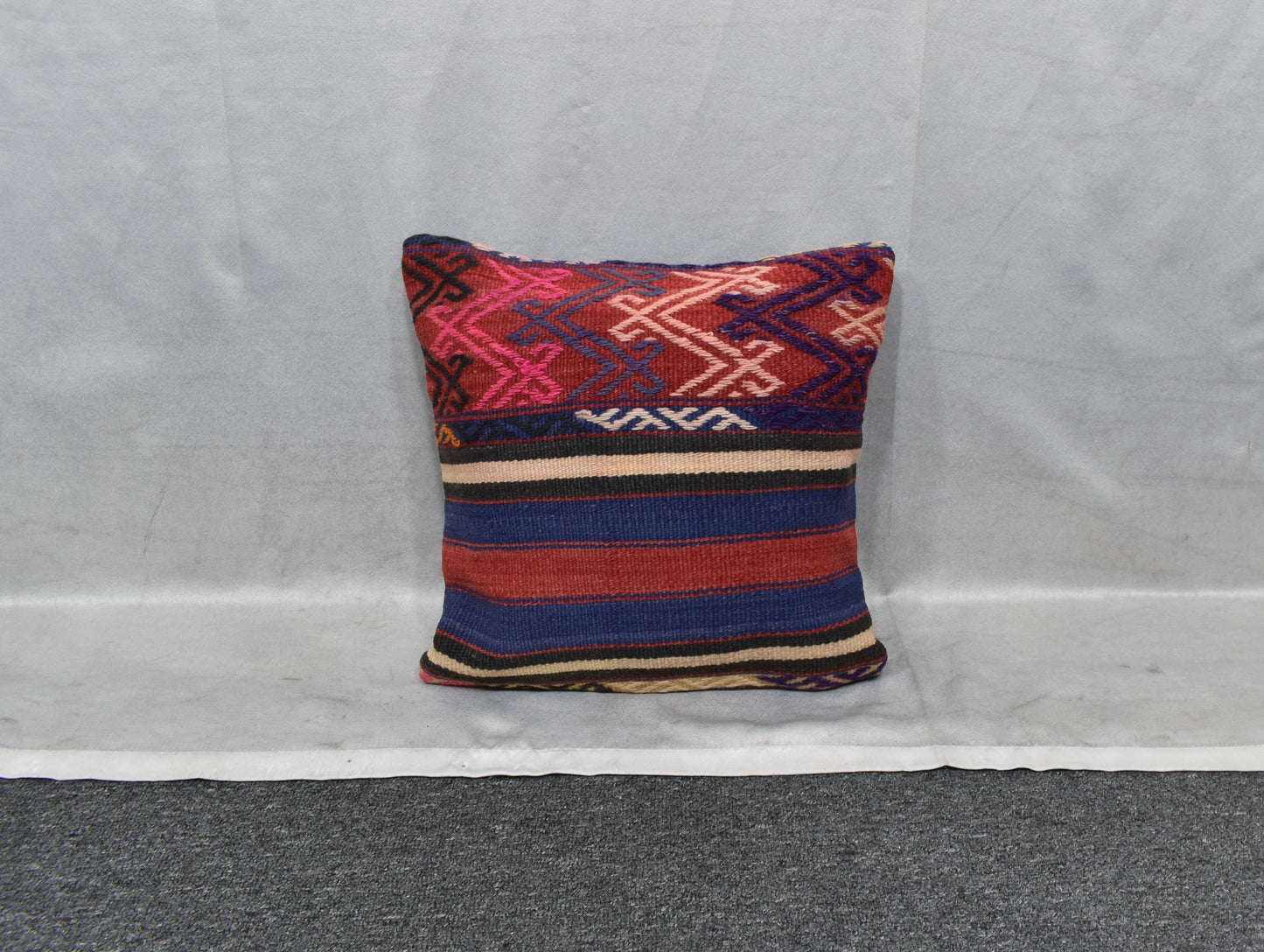 Yeni El Dokuma Dekoratif Kilim Kırlent Yastık Kılıfı 6018