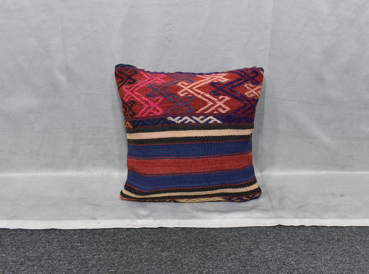 Yeni El Dokuma Dekoratif Kilim Kırlent Yastık Kılıfı 6018