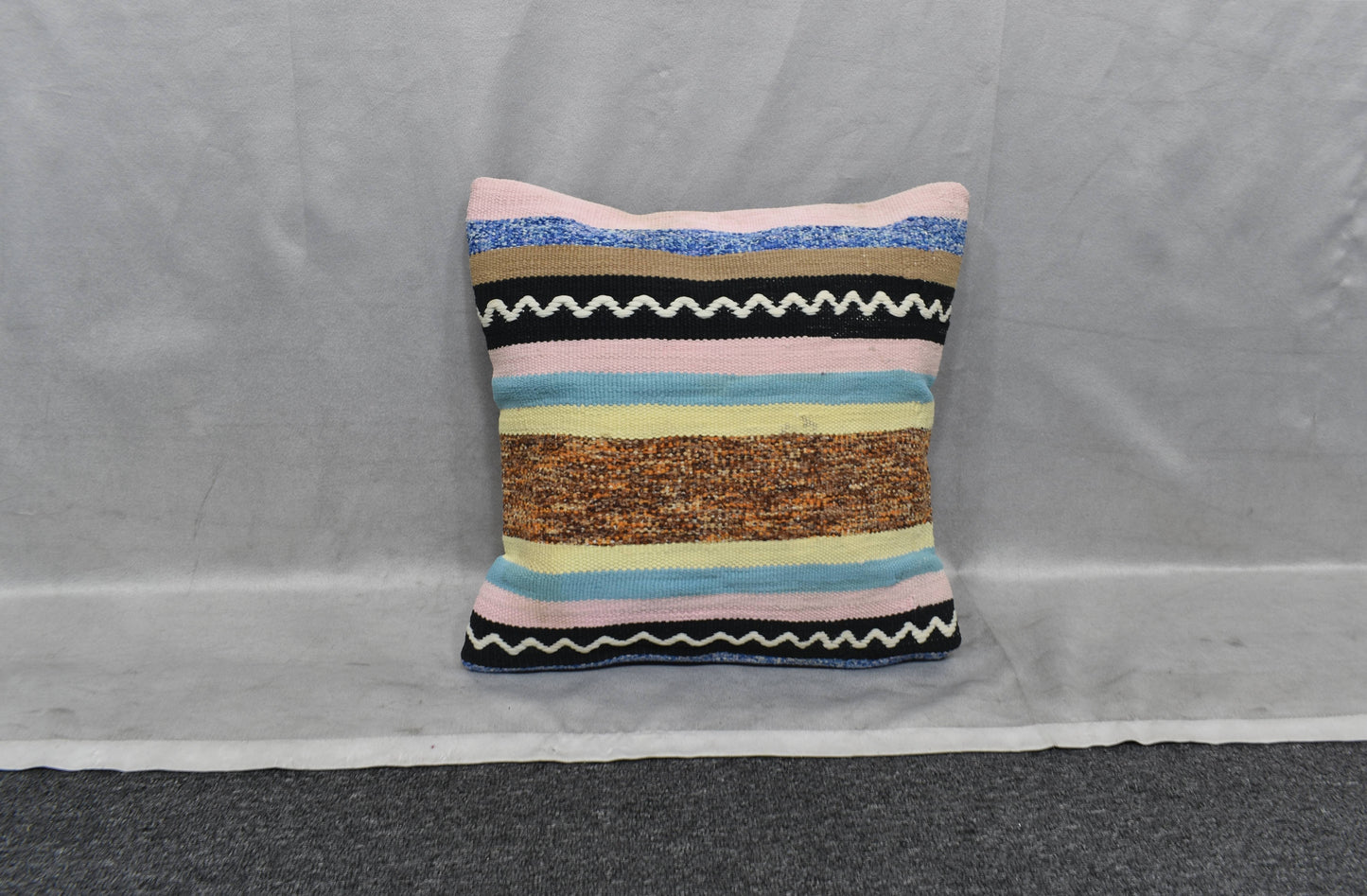 Yeni El Dokuma Dekoratif Kilim Kırlent Yastık Kılıfı 6022
