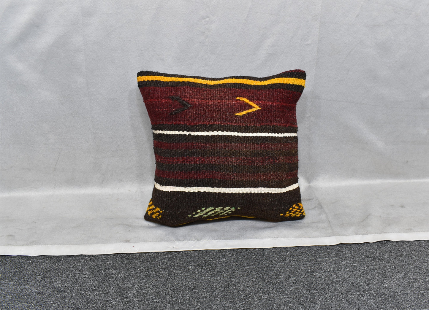 Yeni El Dokuma Dekoratif Kilim Kırlent Yastık Kılıfı 6038
