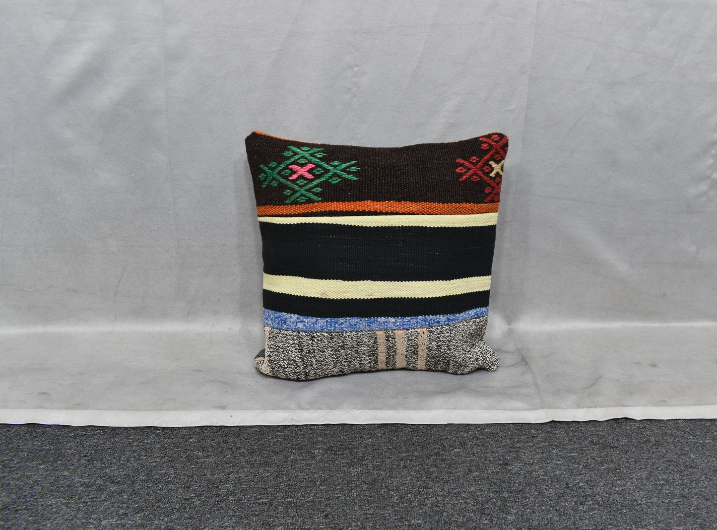 Yeni El Dokuma Dekoratif Kilim Kırlent Yastık Kılıfı 6047