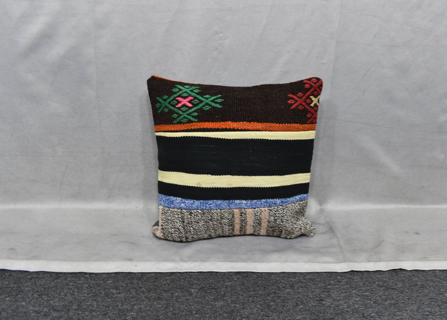 Yeni El Dokuma Dekoratif Kilim Kırlent Yastık Kılıfı 6047