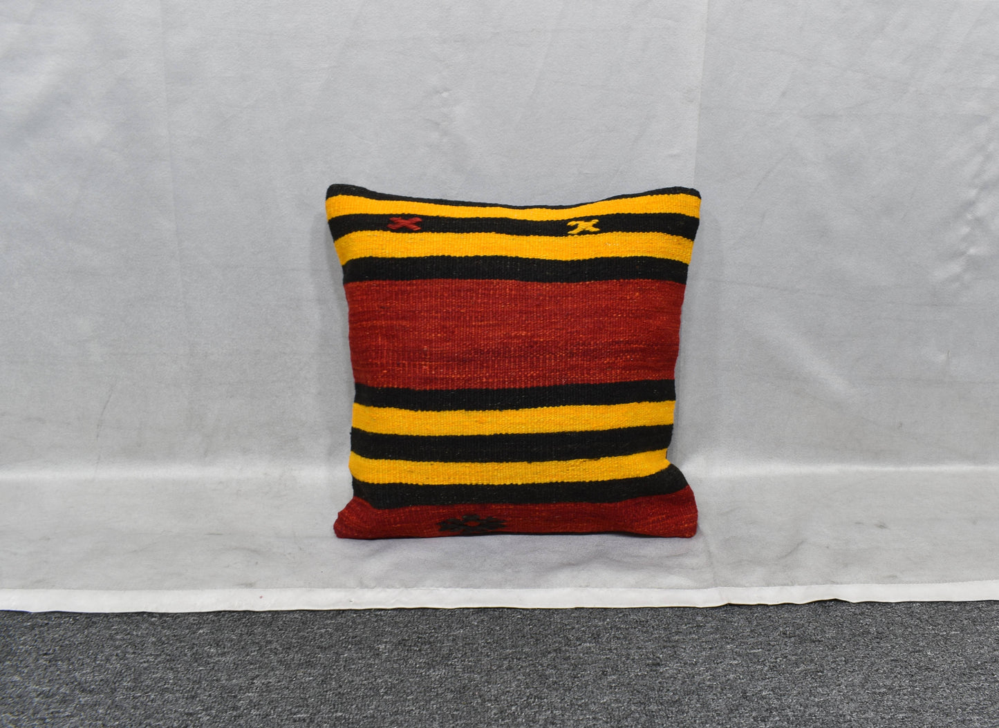 Yeni El Dokuma Dekoratif Kilim Kırlent Yastık Kılıfı 6049