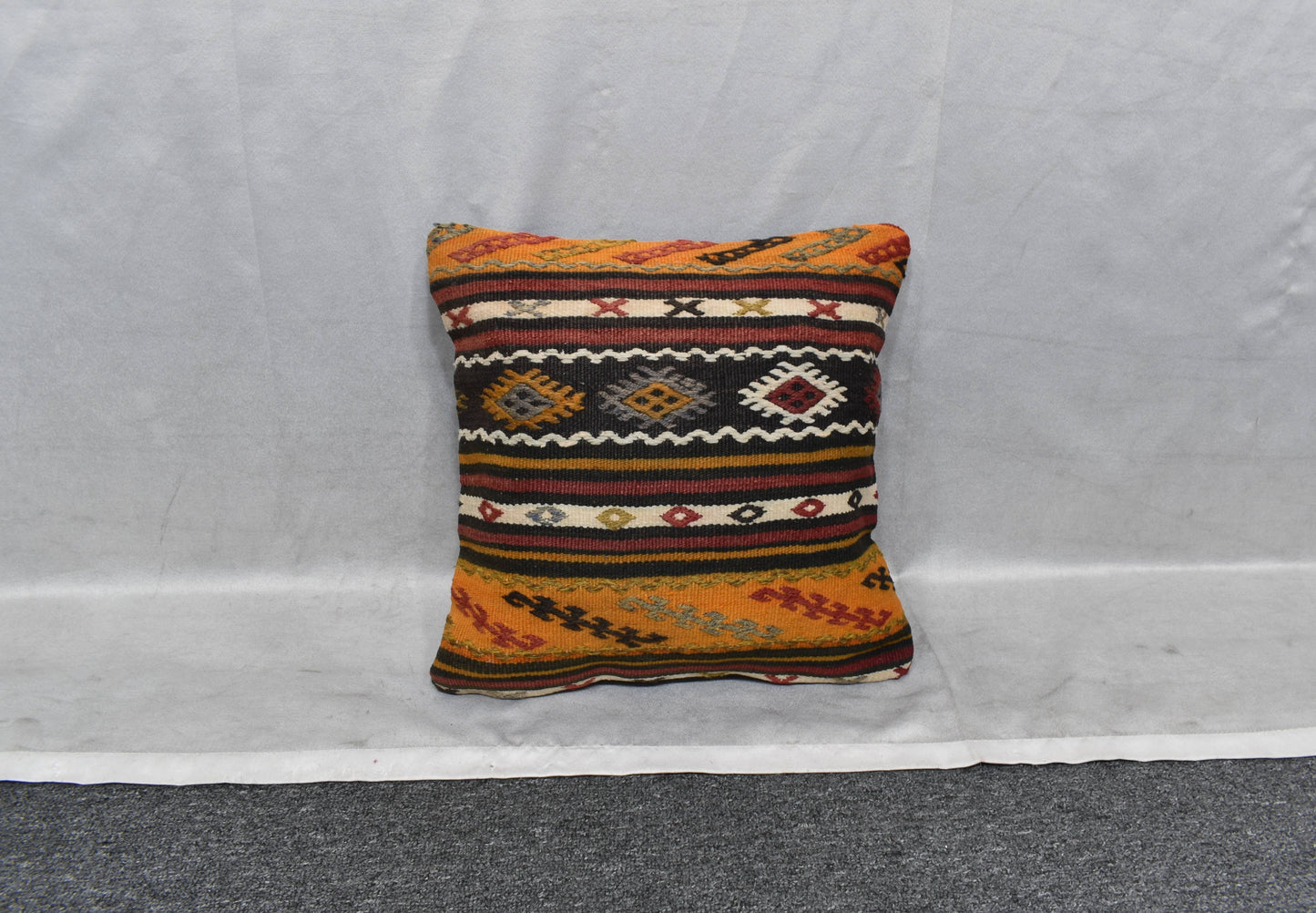 Yeni El Dokuma Dekoratif Kilim Kırlent Yastık Kılıfı 6056