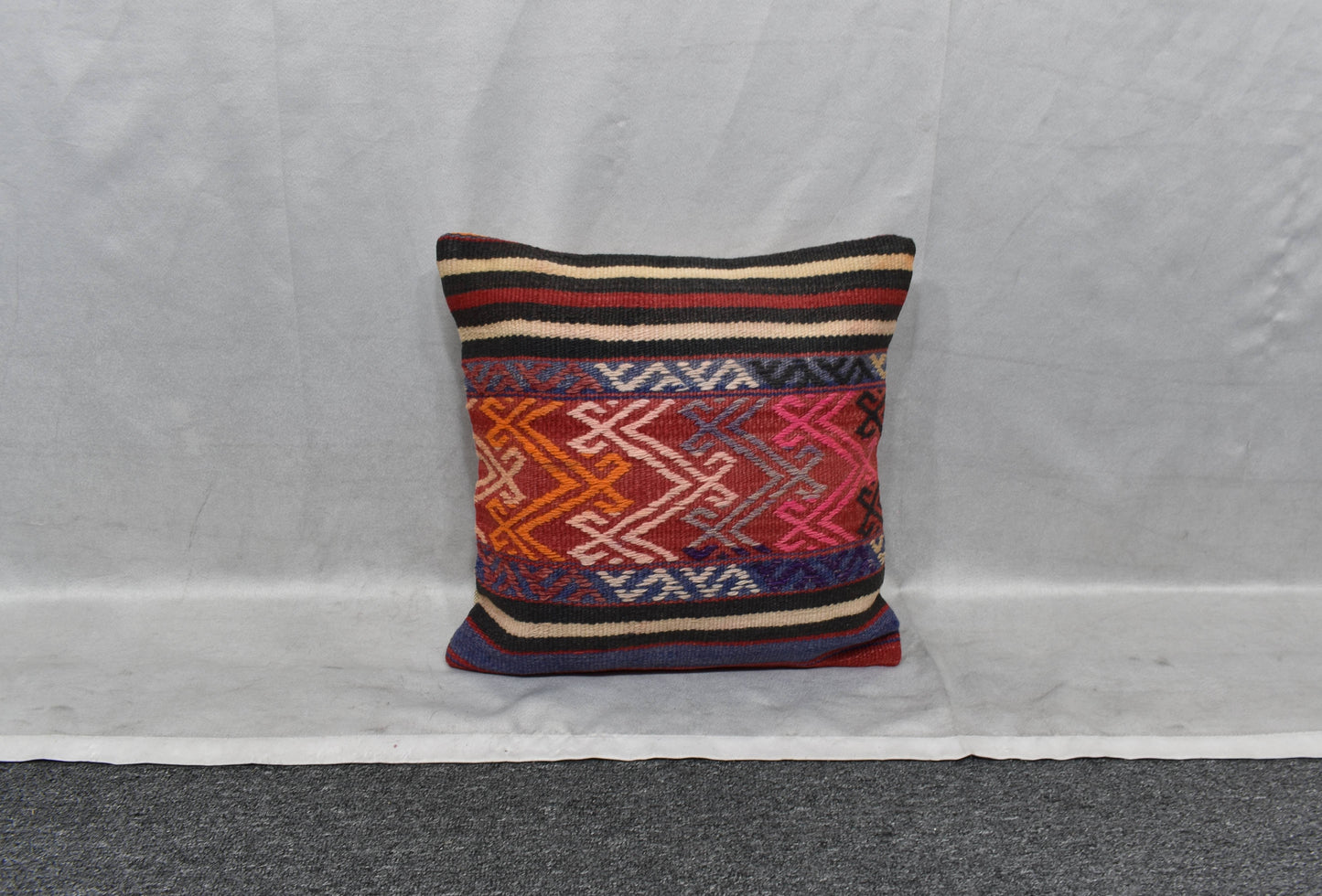 Yeni El Dokuma Dekoratif Kilim Kırlent Yastık Kılıfı 6077