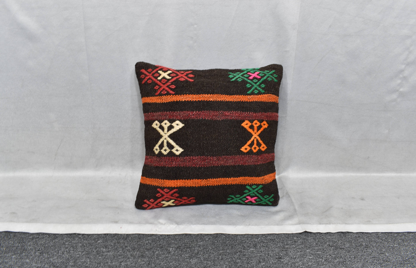 Yeni El Dokuma Dekoratif Kilim Kırlent Yastık Kılıfı 6091