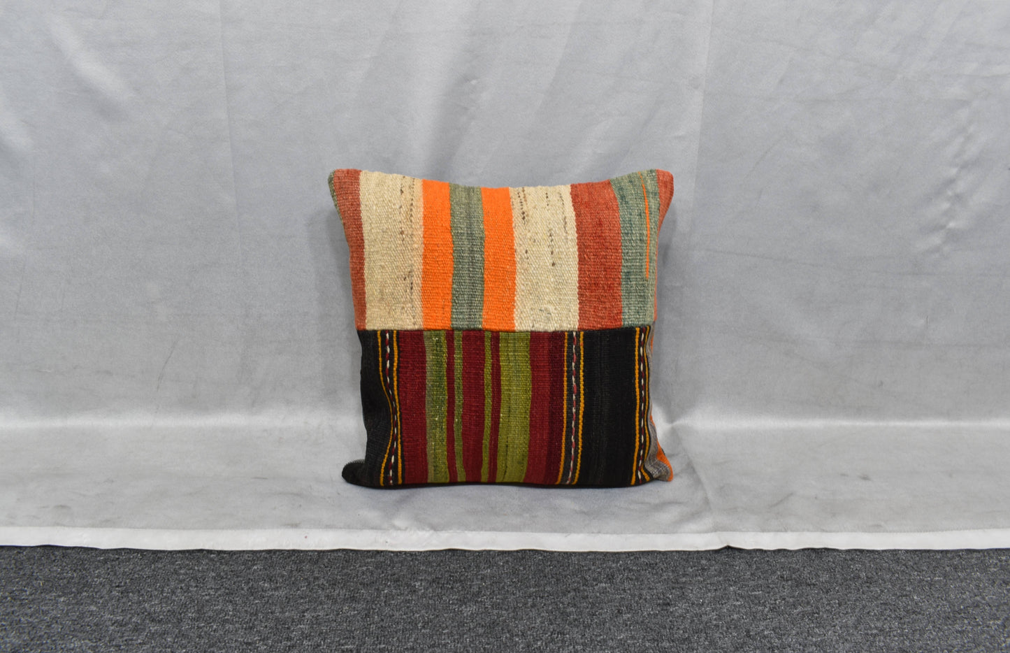 Yeni El Dokuma Patchwork Kırkyama Dekoratif Kilim Kırlent Yastık Kılıfı 6093