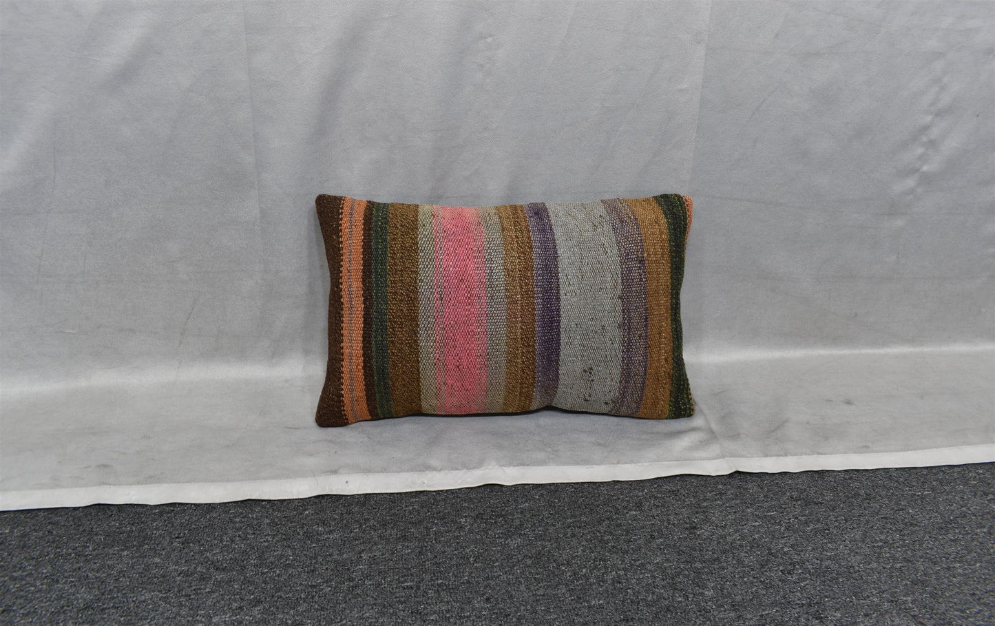 Yeni El Dokuma Dekoratif Lumbar Kilim Kırlent Yastık Kılıfı 6107